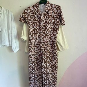 Big Bud Press Lazy Daisy (Brown) Large SS Jumpsuit